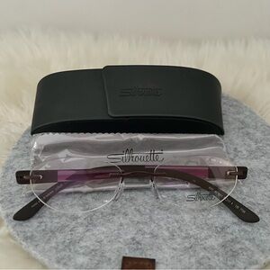 Silhouette Rimless Eyeglasses in Purple